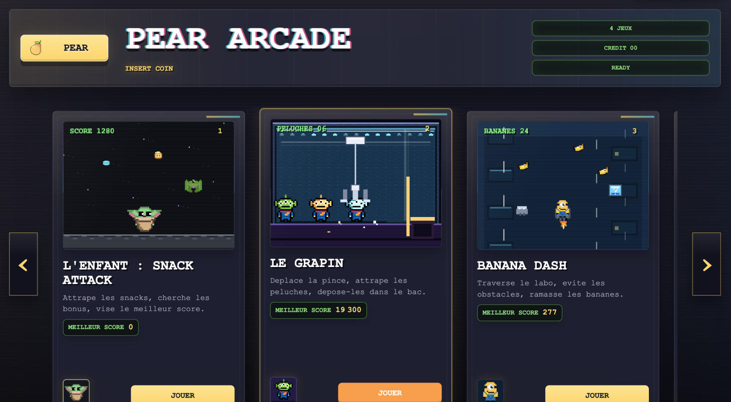 PEAR Carousel App PEAR Arcade